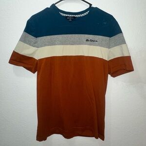 Ben Sherman Men's Colorblock Tee - Blue, Gray, White, Brown